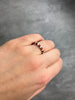 925 Sterling Silver & Genuine Baltic Amber Square Stones Modern Ring - GL722
