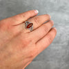 925 Sterling Silver & Genuine Baltic Amber Celtic Classic Ring - 7503