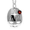 925 Sterling Silver & Genuine Baltic Amber Classic Zodiac Libra Pendant - 752