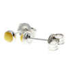 Load image into Gallery viewer, 925 Sterling Silver &amp; Genuine Baltic Amber Classic Small Studs Earrings - 8275