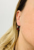 925 Sterling Silver & Genuine Baltic Amber Ball Drop Earrings - 8540