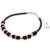 Load image into Gallery viewer, 925 Sterling Silver &amp; Genuine Baltic Amber Leather Rope Exclusive Bracelet - AA509