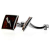 Load image into Gallery viewer, 925 Sterling Silver &amp; Genuine Baltic Amber Exclusive Thunder Lightning Cufflinks - AAC008