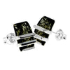 Sterling Silver & Genuine Baltic Amber Rectangular Studs Earrings  - AC009