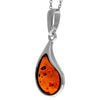 Load image into Gallery viewer, 925 Sterling Silver &amp; Genuine Baltic Amber Classic  Modern  Pendant - AC217