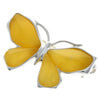 Load image into Gallery viewer, 925 Sterling Silver &amp; Baltic Amber Butterfly Engraved Brooch - AC800