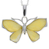Load image into Gallery viewer, 925 Sterling Silver &amp; Genuine Baltic Amber Butterfly Pendant - AD217