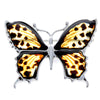 925 Sterling Silver & Baltic Amber Exclusive Large Butterfly Brooch - AD800