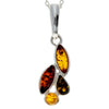 925 Sterling Silver & Genuine Baltic Amber Classic Pendant - AP8449