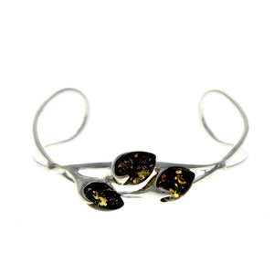 Beautiful Designer Silver Bracelet set with Baltic Amber - BL0054 - SilverAmberJewellery