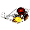 Load image into Gallery viewer, 925 Sterling Silver &amp; Genuine Cognac Baltic Amber Exclusive Bangle - BL0147
