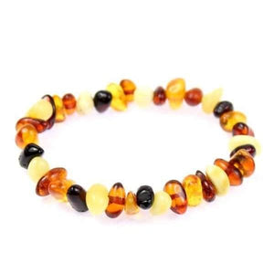 Certified Baltic Amber Baroque Beads Bracelet Elasticated - Sizes Child to Adult