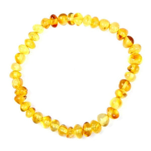 Certified Baltic Amber Baroque Beads Bracelet Elasticated - Sizes Child to Adult