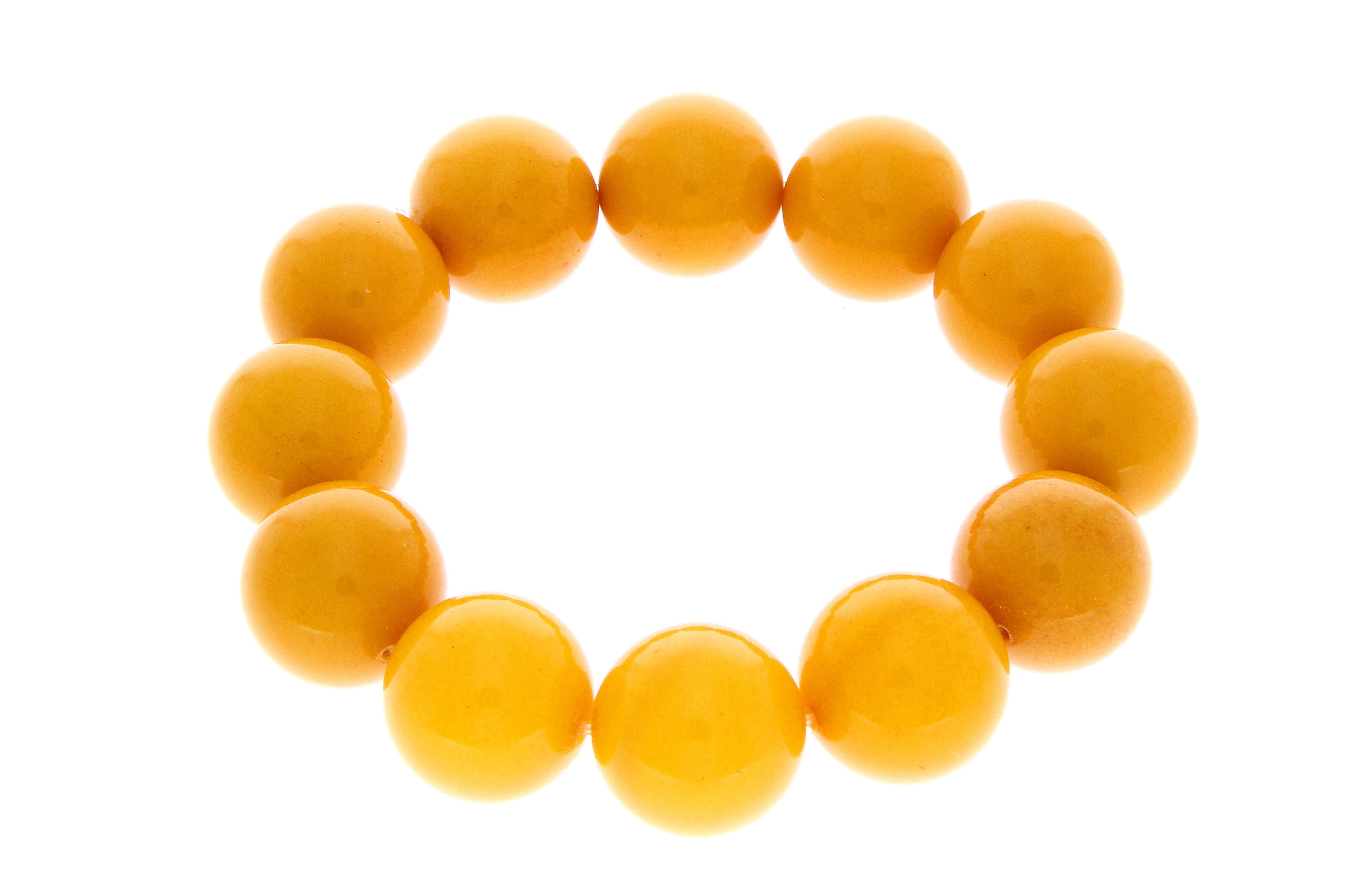 Exclusive perfect ball Genuine Baltic Amber Bracelet - BT0122