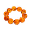 Exclusive perfect ball Genuine Baltic Amber Bracelet - BT0124 - SilverAmberJewellery