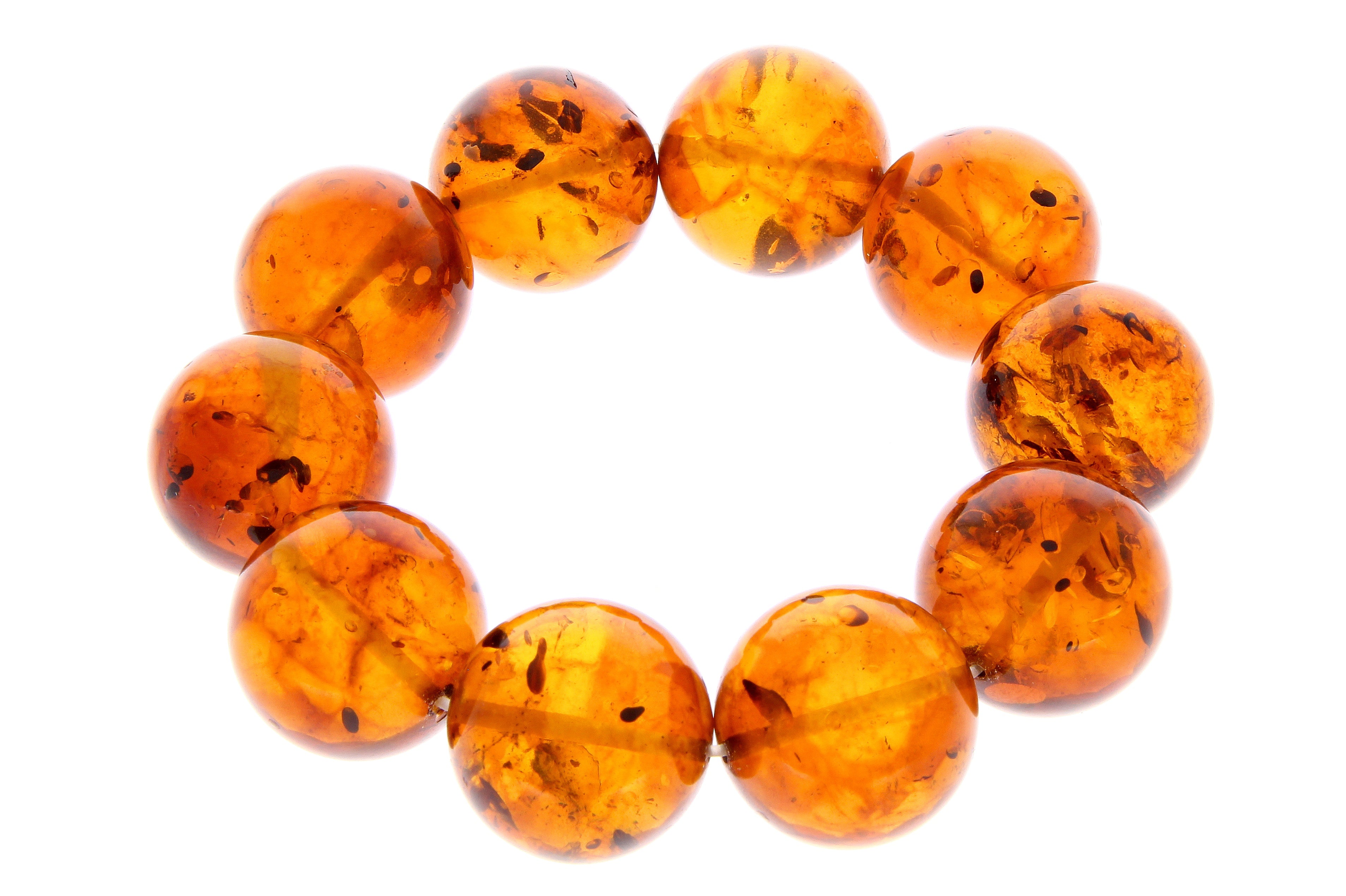 Exclusive perfect ball Genuine Baltic Amber Bracelet - BT0124