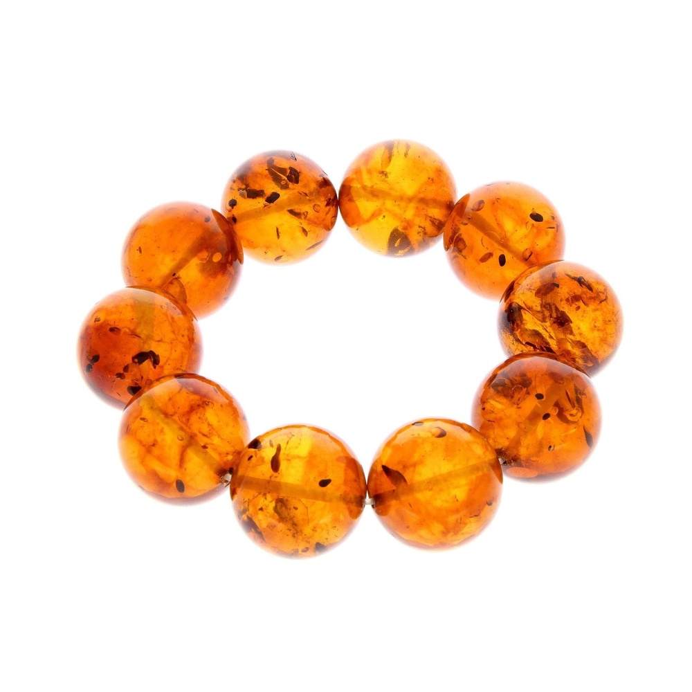 Exclusive perfect ball Genuine Baltic Amber Bracelet - BT0124