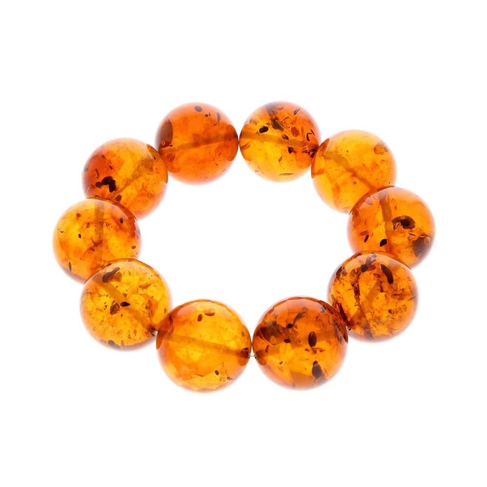 Exclusive perfect ball Genuine Baltic Amber Bracelet - BT0124