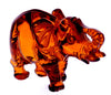 Figurine Superb Quality Handmade Natural Carved Elephant made of Genuine Baltic Amber - CRV72