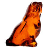 Figurine Superb Quality Handmade Natural Carved Dog made of Genuine Baltic Amber - CRV84