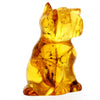 Figurine Superb Quality Handmade Natural Carved Dog made of Genuine Baltic Amber - CRV88