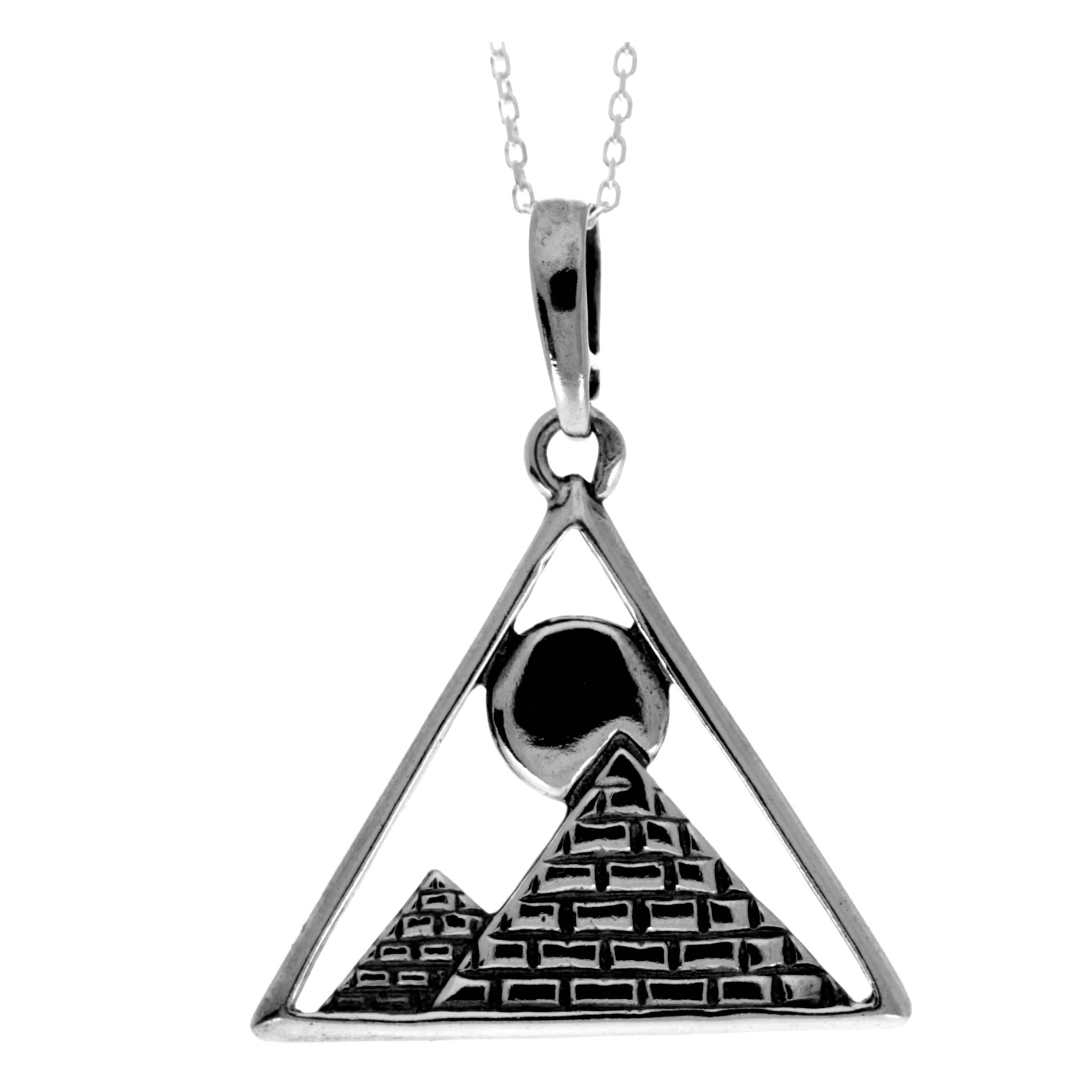925 Sterling Silver Pyramid Pendant - EPD0236