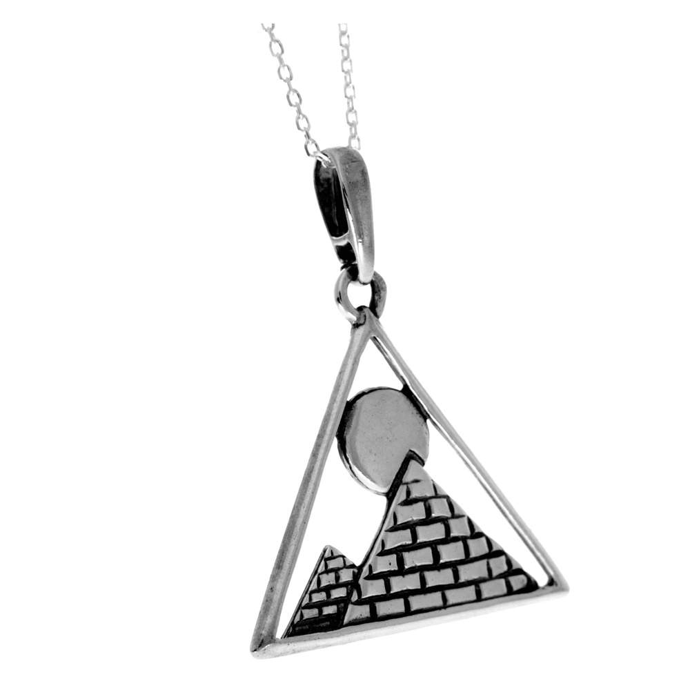 925 Sterling Silver Pyramid Pendant - EPD0236