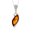 925 Sterling Silver & Genuine Baltic Amber Classic Pendant - G202