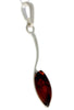 925 Sterling Silver & Genuine Baltic Amber Classic Pendant - G206
