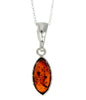 Load image into Gallery viewer, 925 Sterling Silver &amp; Genuine Baltic Amber Classic Pendant - G207