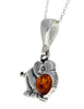 Load image into Gallery viewer, 925 Sterling Silver &amp; Genuine Baltic Amber Elephant Pendant - G225
