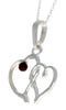 Load image into Gallery viewer, 925 Sterling Silver &amp; Genuine Baltic Amber Double Heart Pendant - G230