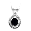925 Steling Silver & Genuine Baltic Amber Classic Oval Pendant G234G