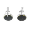 925 Sterling Silver & Genuine Baltic Amber Tree of Life Drop Studs Earrings - GL1004