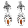 Load image into Gallery viewer, 925 Sterling Silver &amp; Genuine Baltic Amber Classic Drop Earrings - GL1013