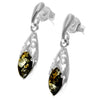 Load image into Gallery viewer, 925 Sterling Silver &amp; Genuine Baltic Amber Classic Drop Earrings - GL1013