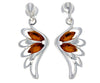 Beautiful Drop Earrings in Cognac - SilverAmberJewellery