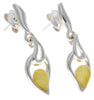 Load image into Gallery viewer, 925 Sterling Silver &amp; Genuine Baltic Amber Modern Drop Earrings - GL152