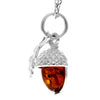 Load image into Gallery viewer, 925 Sterling Silver &amp; Genuine Baltic Amber Modern Acorn Pendant - GL2041