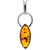 925 Sterling Silver & Genuine Baltic Amber Modern Pendant - GL2042