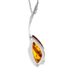 Load image into Gallery viewer, 925 Sterling Silver &amp; Genuine Baltic Amber Modern  Pendant GL215