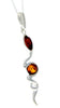 Load image into Gallery viewer, 925 Sterling Silver &amp; Genuine Baltic Amber Modern Snake Pendant - GL361