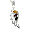 Load image into Gallery viewer, 925 Sterling Silver &amp; Genuine Baltic Amber Lucky Angel Wing Pendant - GL367S