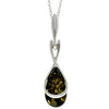 925 Sterling Silver Modern Pendant with Baltic Amber - GL381