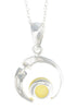 Load image into Gallery viewer, 925 Sterling Silver Modern Pendant with Baltic Amber - GL382
