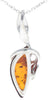 Load image into Gallery viewer, 925 Sterling Silver &amp; Baltic Amber Art Deco Pendant - GL391