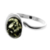 925 Sterling SIlver & Baltic Amber Modern Ring Adjustable - GL433