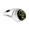 925 Sterling SIlver & Baltic Amber Modern Ring Adjustable - GL433