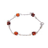 925 Sterling Silver & Baltic Amber Modern Bracelet - GL516