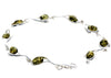 Beautiful Designer Silver Hearts Bracelet set with Baltic Amber - GL529